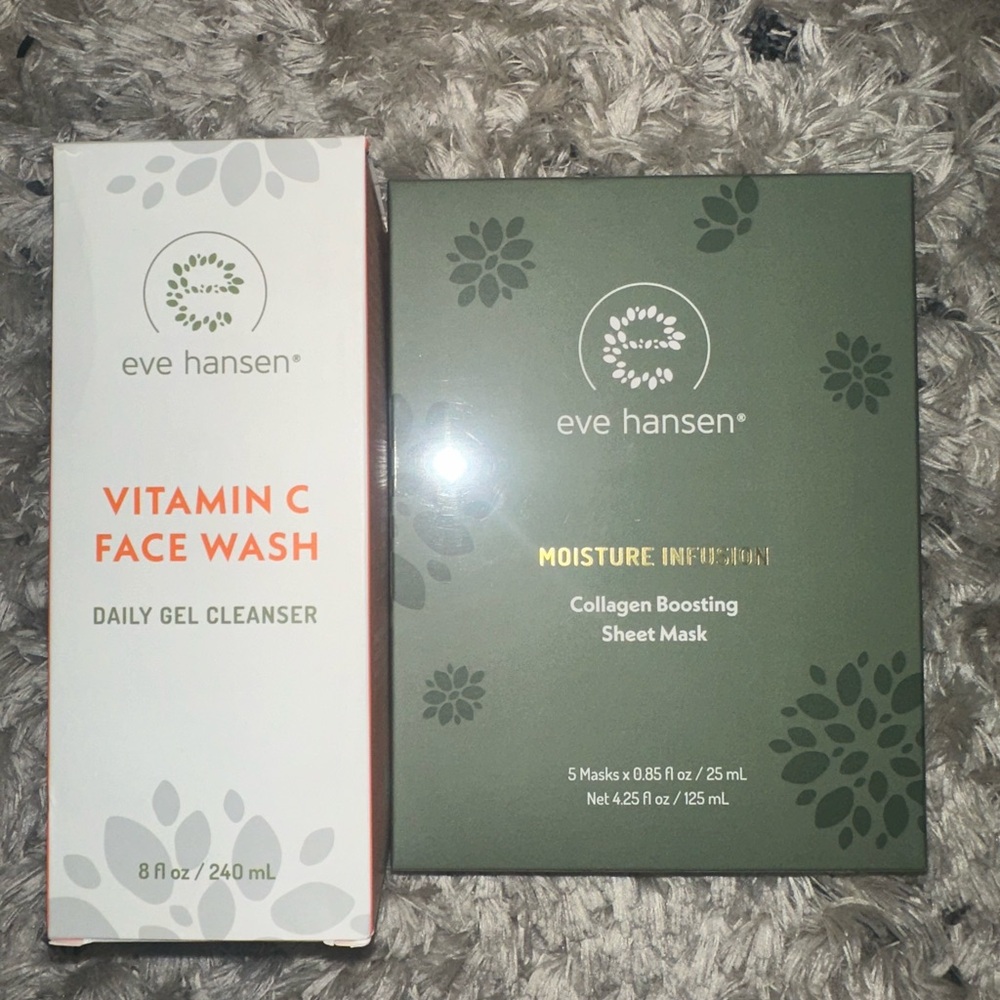 Eve Hansen Vitamin C Face Wash and Collagen Boosting Sheet Mask Set
